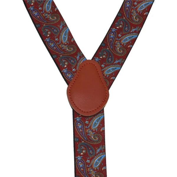 Fashion Suspenders - 4 Clips Leather Alloy Straps for Pants, Vintage Unisex Casual Suspender Trousers Strap - Ideal Husband's Gift - Image 4
