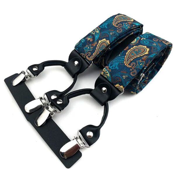 Straps For Pants - Men's Fashion Accessories Suspenders, 3.5cm Wide, Y-Back, 6 Clips, Wedding Party Event Gifts for Dad Father Husband - Image 2