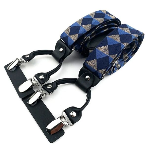 Straps For Pants - Men's Fashion Accessories Suspenders, 3.5cm Wide, Y-Back, 6 Clips, Wedding Party Event Gifts for Dad Father Husband - Image 3