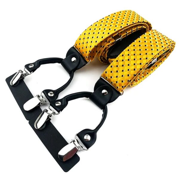 Straps For Pants - Men's Fashion Accessories Suspenders, 3.5cm Wide, Y-Back, 6 Clips, Wedding Party Event Gifts for Dad Father Husband - Image 5