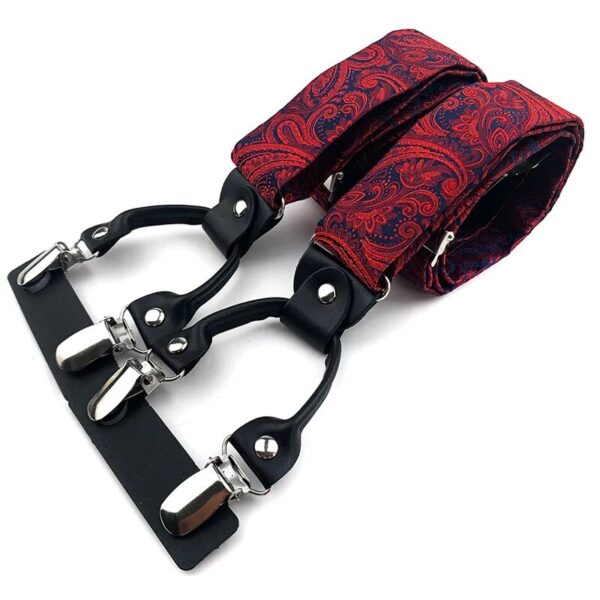 Straps For Pants - Men's Fashion Accessories Suspenders, 3.5cm Wide, Y-Back, 6 Clips, Wedding Party Event Gifts for Dad Father Husband - Image 6