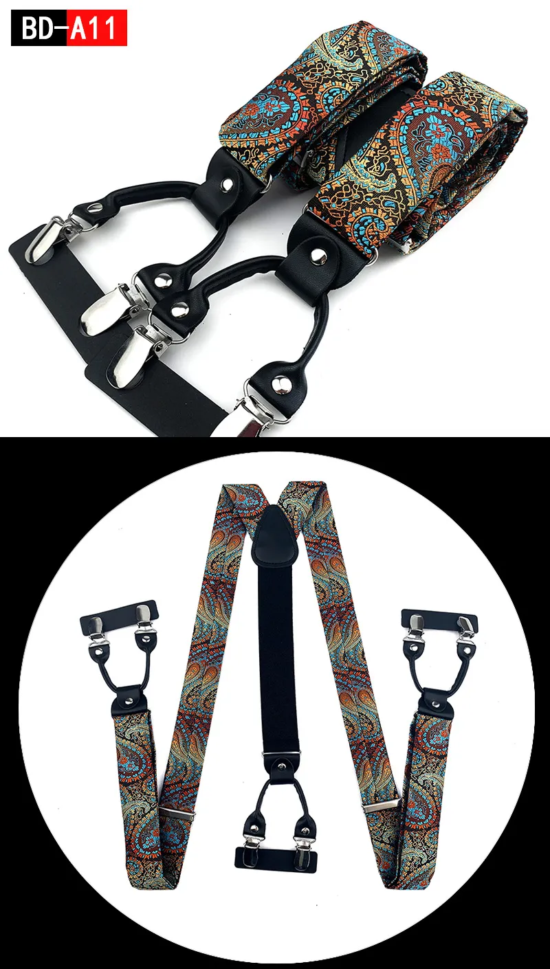 Straps For Pants - Men's Fashion Accessories Suspenders, 3.5cm Wide, Y-Back, 6 Clips, Wedding Party Event Gifts for Dad Father Husband