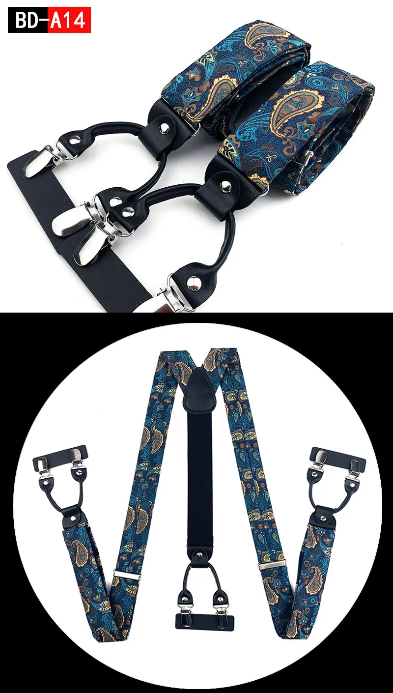 Straps For Pants - Men's Fashion Accessories Suspenders, 3.5cm Wide, Y-Back, 6 Clips, Wedding Party Event Gifts for Dad Father Husband