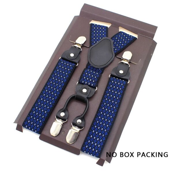 Leather Alloy Suspenders - 4 Clips Fashion Straps for Pants, Vintage Unisex Casual Suspender Trousers Strap, Ideal Husband's Gift - Image 7