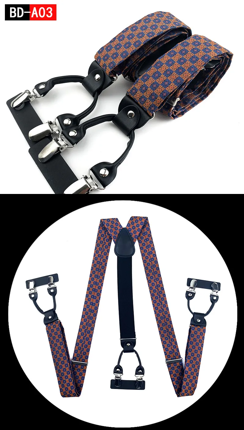 Straps For Pants - Men's Fashion Accessories Suspenders, 3.5cm Wide, Y-Back, 6 Clips, Wedding Party Event Gifts for Dad Father Husband