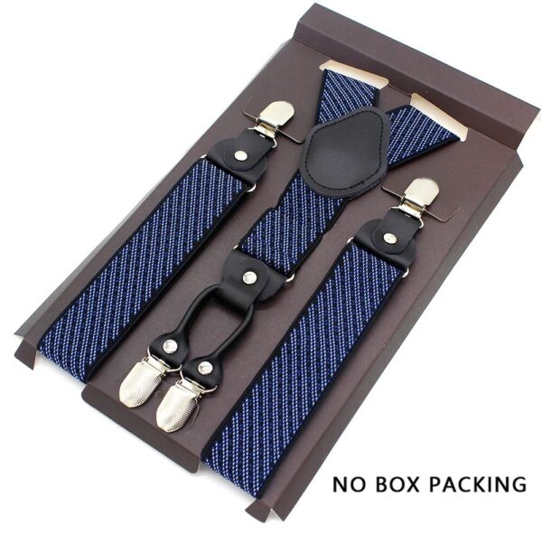 Leather Alloy Suspenders - 4 Clips Fashion Straps for Pants, Vintage Unisex Casual Suspender Trousers Strap, Ideal Husband's Gift - Image 11