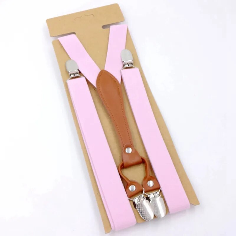 Straps For Pants - Fashion Suspenders for Men and Women, Leather Trimmed End, Y Back, Adjustable Elastic Trouser Braces, Ideal for Wedding Party
