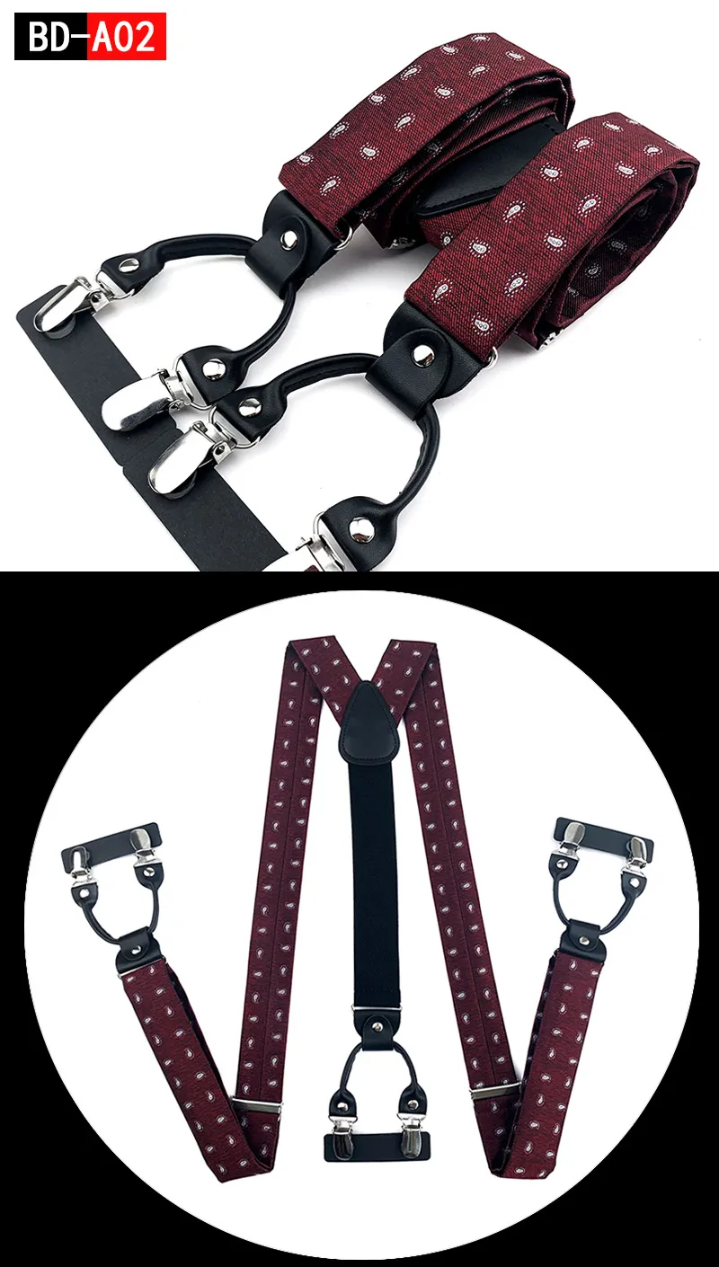 Straps For Pants - Men's Fashion Accessories Suspenders, 3.5cm Wide, Y-Back, 6 Clips, Wedding Party Event Gifts for Dad Father Husband