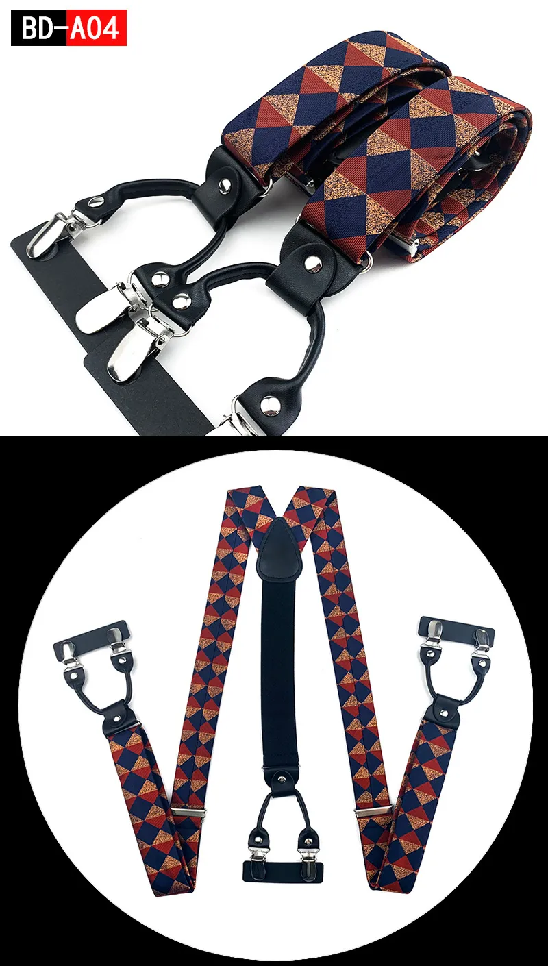Straps For Pants - Men's Fashion Accessories Suspenders, 3.5cm Wide, Y-Back, 6 Clips, Wedding Party Event Gifts for Dad Father Husband