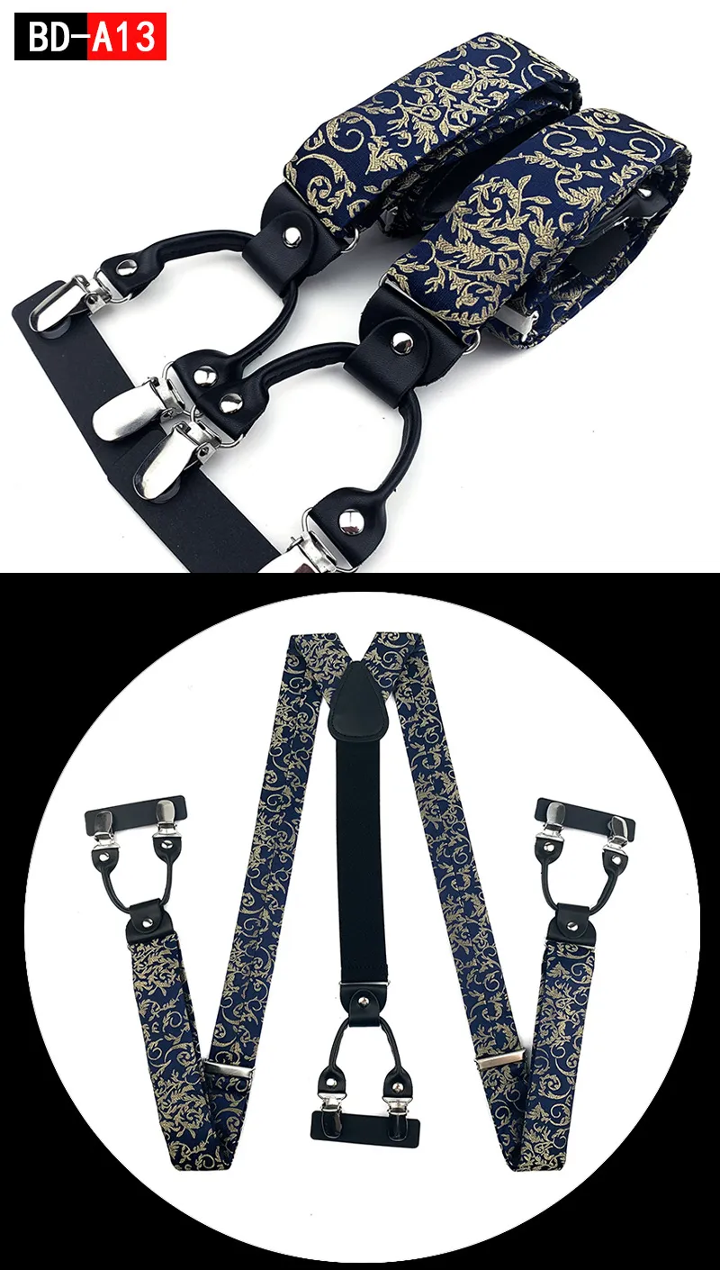 Straps For Pants - Men's Fashion Accessories Suspenders, 3.5cm Wide, Y-Back, 6 Clips, Wedding Party Event Gifts for Dad Father Husband