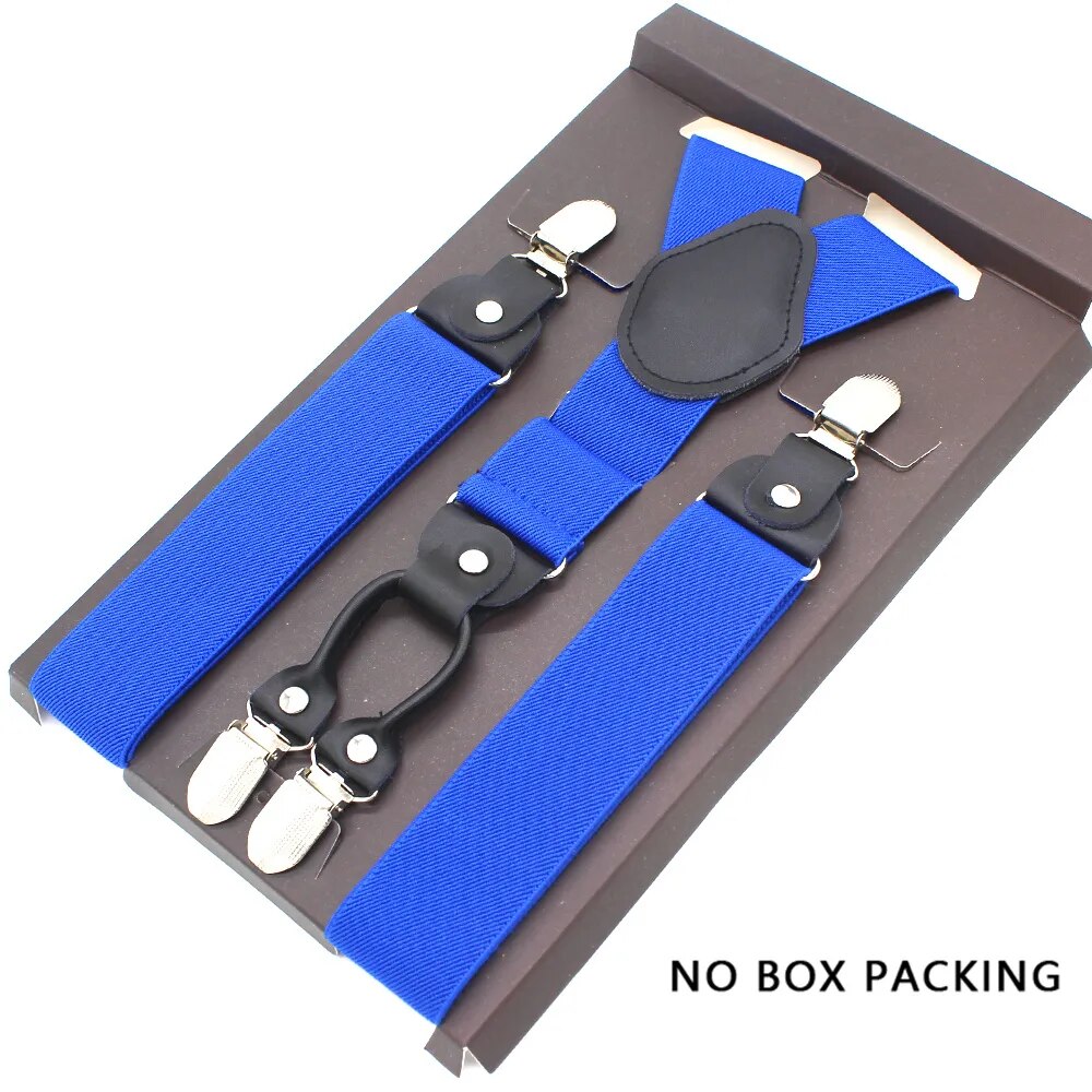 Leather Alloy Suspenders - 4 Clips Fashion Straps for Pants, Vintage Unisex Casual Suspender Trousers Strap, Ideal Husband's Gift