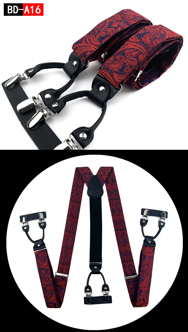 Straps For Pants - Men's Fashion Accessories Suspenders, 3.5cm Wide, Y-Back, 6 Clips, Wedding Party Event Gifts for Dad Father Husband