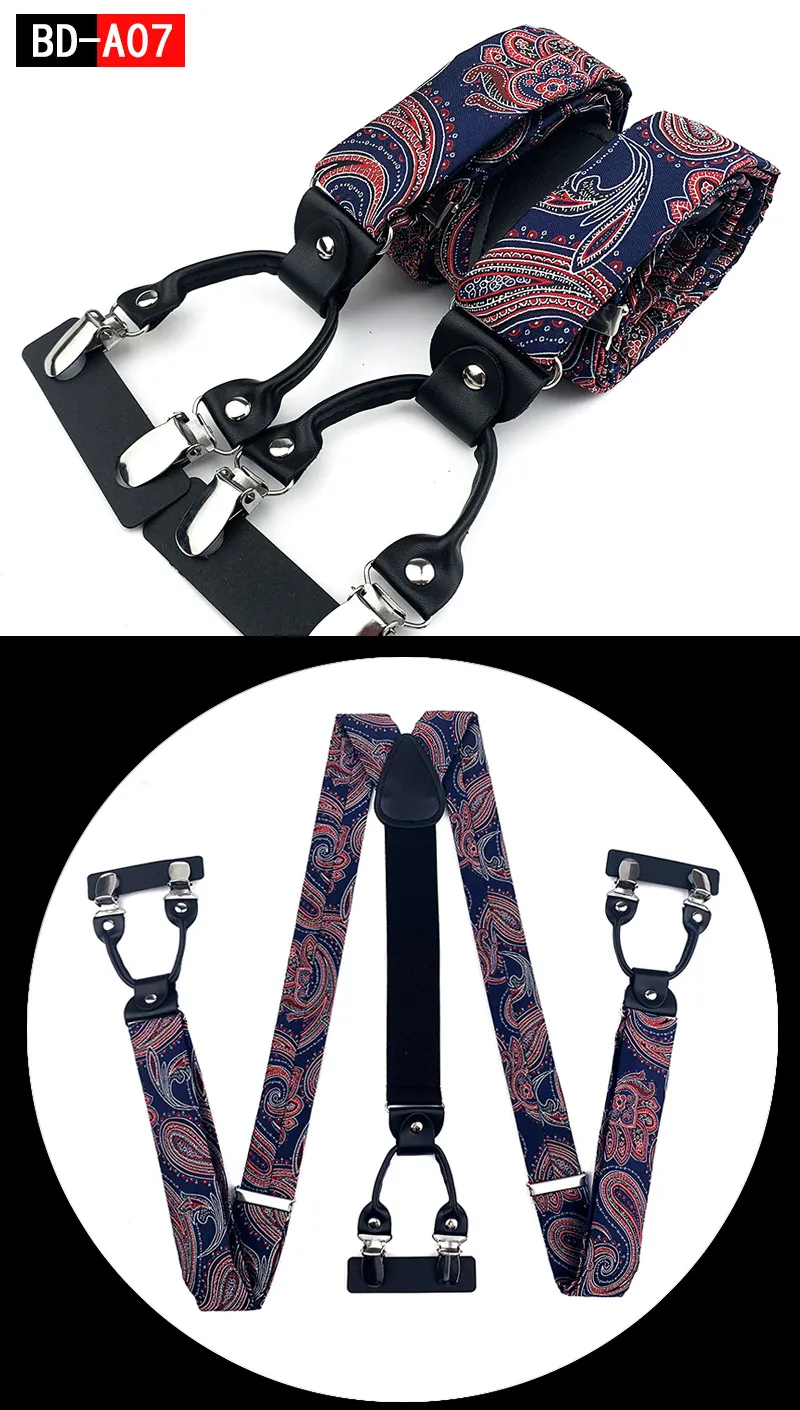 Straps For Pants - Men's Fashion Accessories Suspenders, 3.5cm Wide, Y-Back, 6 Clips, Wedding Party Event Gifts for Dad Father Husband