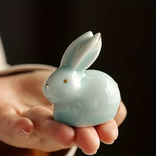 Ceramic Rabbit Figurines Charming Easter and Home Décor Gifts - Porcelain Art for Modern Homes, Weddings, and Crafts - Image 4