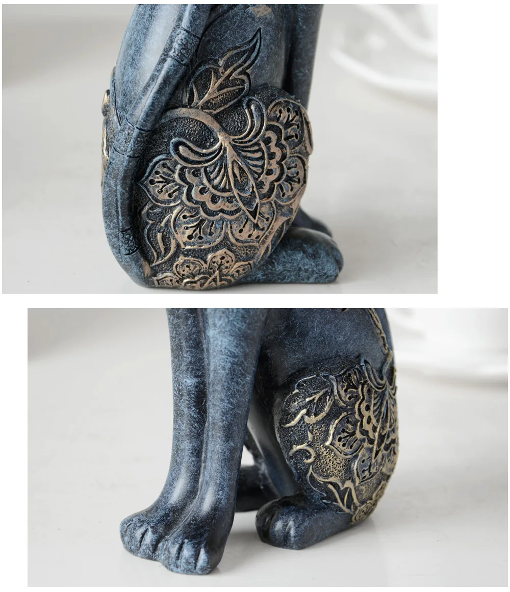 Charming Pair of Cat Ornaments: European Creative Wedding Gift and Home Decor Sculpture Set