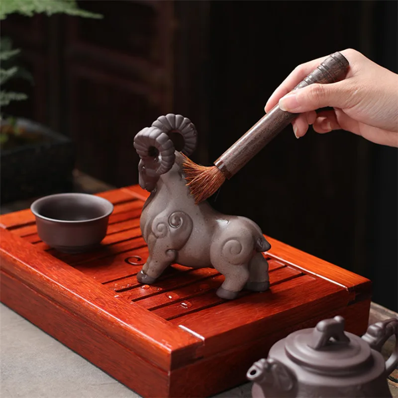 Artistic Home Decor Ceramic Animal Figurines, Tea Tray Accessories Unique Sheep Ornaments for a Charming Ambiance