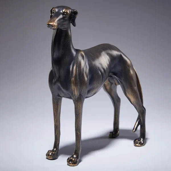 Antique Copper French Bulldog Figurine Elegant Dog Statue for Home, Office, or Living Room Decor and Gifts - Image 2