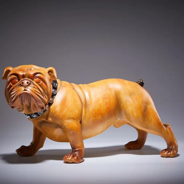 Antique Copper French Bulldog Figurine Elegant Dog Statue for Home, Office, or Living Room Decor and Gifts - Image 4