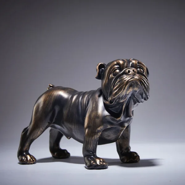 Antique Copper French Bulldog Figurine Elegant Dog Statue for Home, Office, or Living Room Decor and Gifts