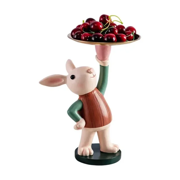 Nordic Creative Rabbit Figurine Tray Adorable Living Room and Entrance Décor for Stylish Key Storage - Perfect Housewarming and New Home Gifts - Image 5