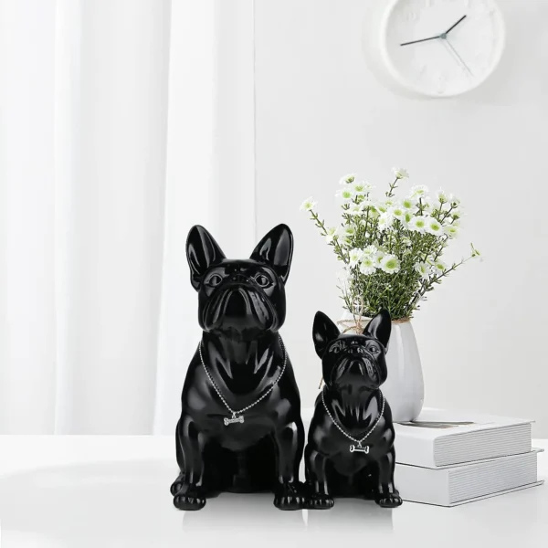 Nordic-Inspired French Bulldog Dog Statue Exquisite Resin Craftsmanship for Home Decor, a Distinctive Animal Ornament and Living Room Sculpture - Image 3