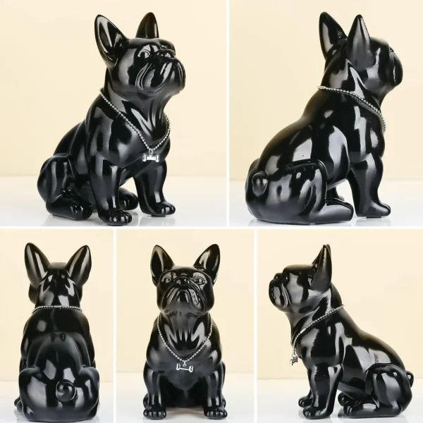Nordic-Inspired French Bulldog Dog Statue Exquisite Resin Craftsmanship for Home Decor, a Distinctive Animal Ornament and Living Room Sculpture - Image 4