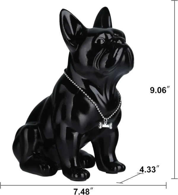 Nordic-Inspired French Bulldog Dog Statue Exquisite Resin Craftsmanship for Home Decor, a Distinctive Animal Ornament and Living Room Sculpture - Image 5