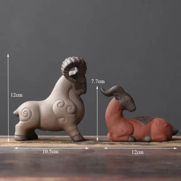 Artistic Home Decor Ceramic Animal Figurines, Tea Tray Accessories Unique Sheep Ornaments for a Charming Ambiance - Image 6