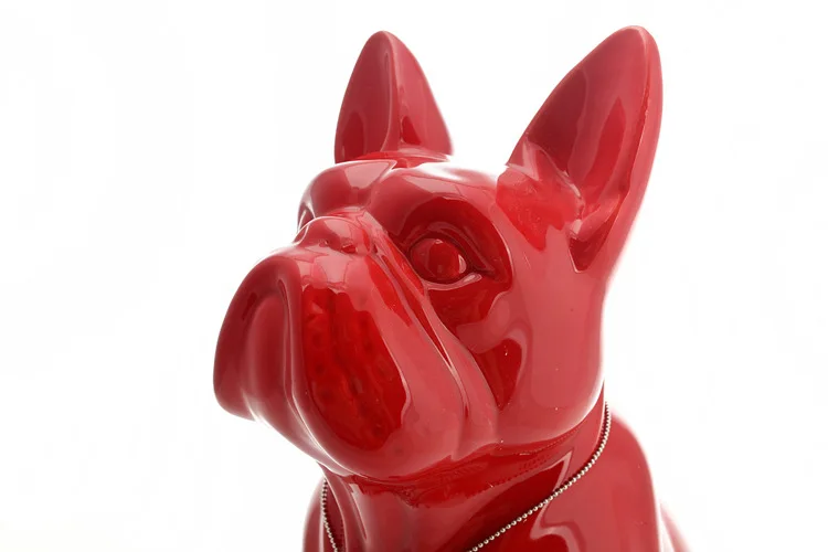 Nordic-Inspired French Bulldog Dog Statue Exquisite Resin Craftsmanship for Home Decor, a Distinctive Animal Ornament and Living Room Sculpture
