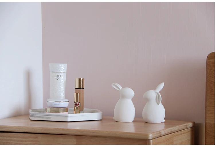 Charming Rabbit Figurines Adorable Ceramic Sculptures for Easter, Nordic Home Decor, and Garden Ornaments