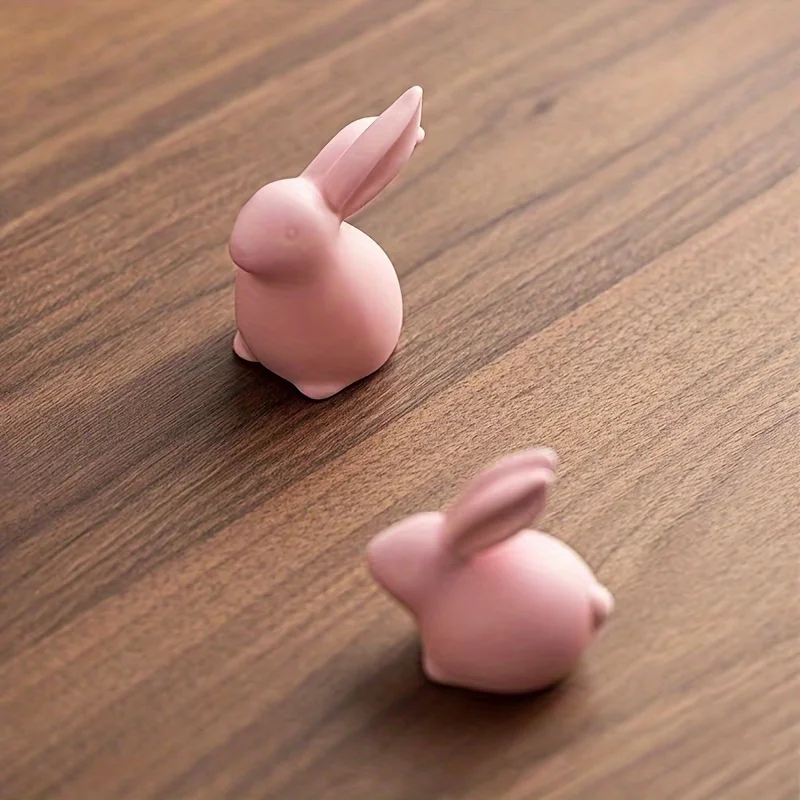 Ceramic Rabbit Figurines Charming Easter and Home Décor Gifts - Porcelain Art for Modern Homes, Weddings, and Crafts