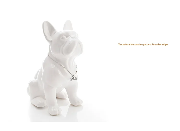 Nordic-Inspired French Bulldog Dog Statue Exquisite Resin Craftsmanship for Home Decor, a Distinctive Animal Ornament and Living Room Sculpture