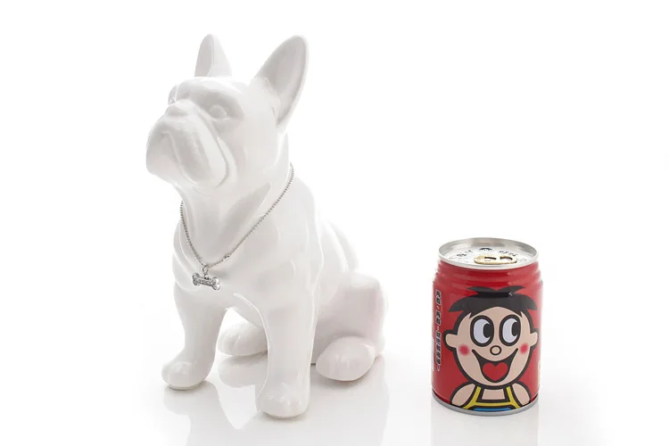 Nordic-Inspired French Bulldog Dog Statue Exquisite Resin Craftsmanship for Home Decor, a Distinctive Animal Ornament and Living Room Sculpture