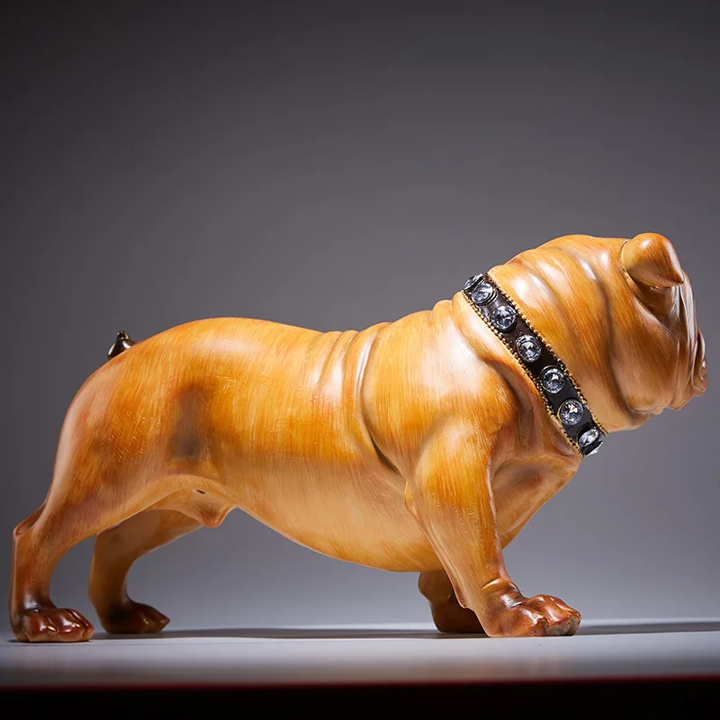 Antique Copper French Bulldog Figurine Elegant Dog Statue for Home, Office, or Living Room Decor and Gifts