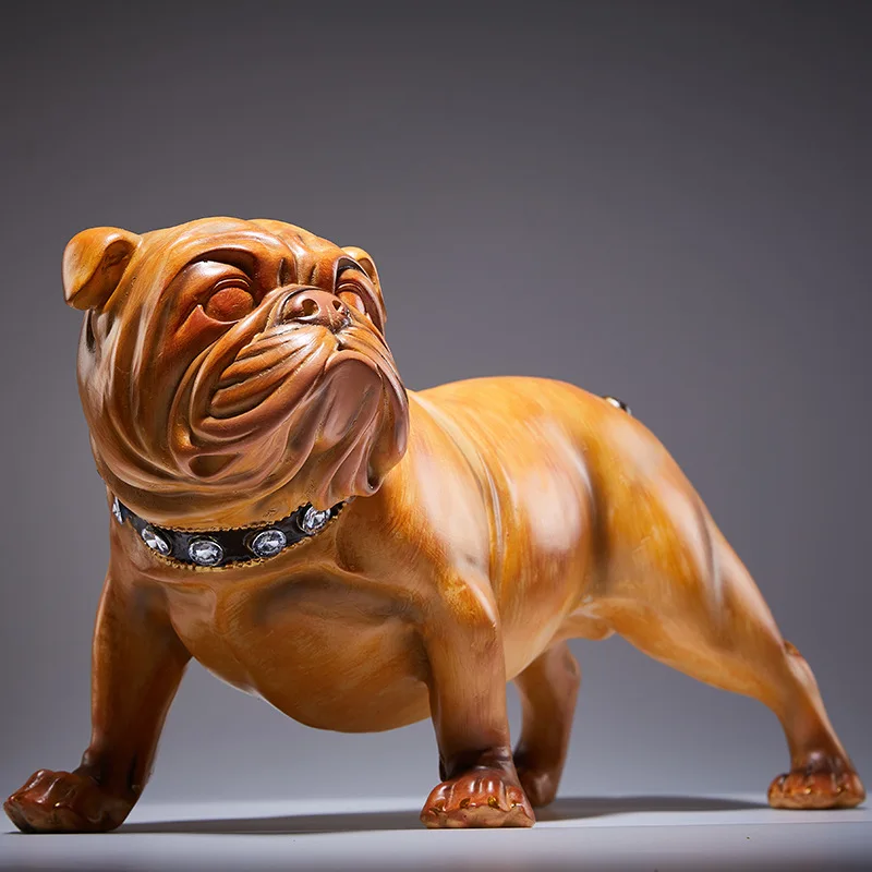 Antique Copper French Bulldog Figurine Elegant Dog Statue for Home, Office, or Living Room Decor and Gifts