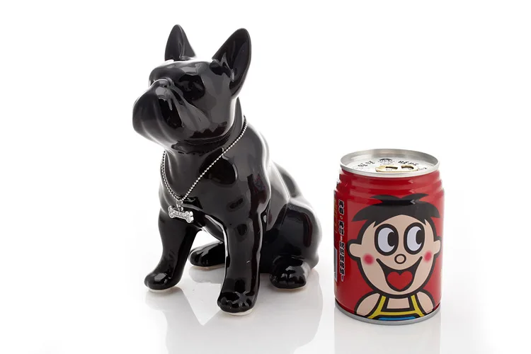 Nordic-Inspired French Bulldog Dog Statue Exquisite Resin Craftsmanship for Home Decor, a Distinctive Animal Ornament and Living Room Sculpture