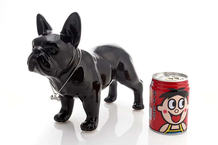 Nordic-Inspired French Bulldog Dog Statue Exquisite Resin Craftsmanship for Home Decor, a Distinctive Animal Ornament and Living Room Sculpture