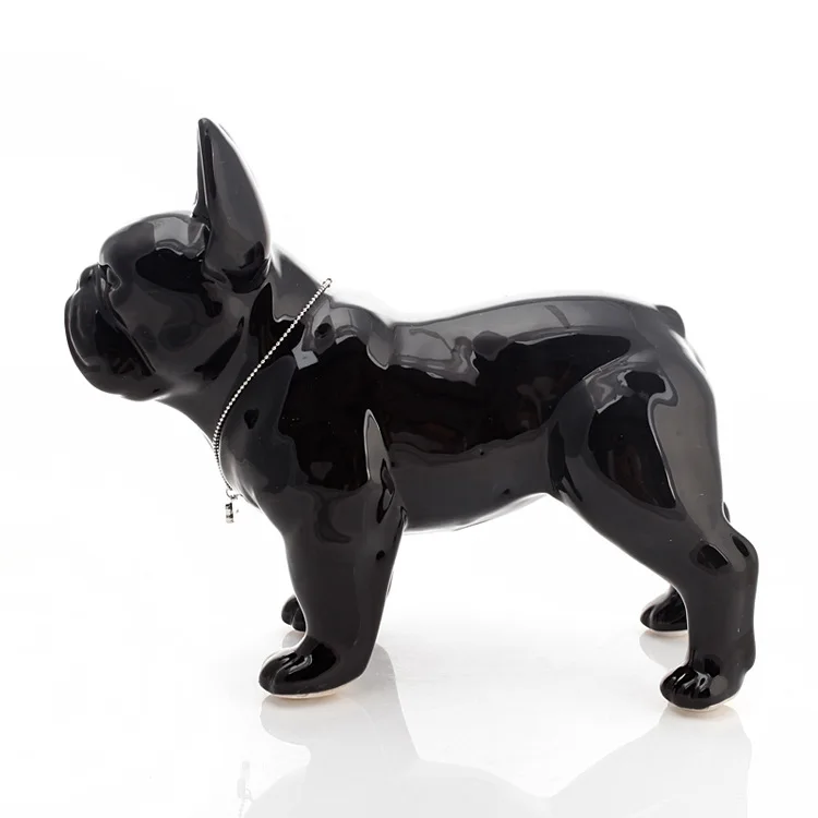 Nordic-Inspired French Bulldog Dog Statue Exquisite Resin Craftsmanship for Home Decor, a Distinctive Animal Ornament and Living Room Sculpture