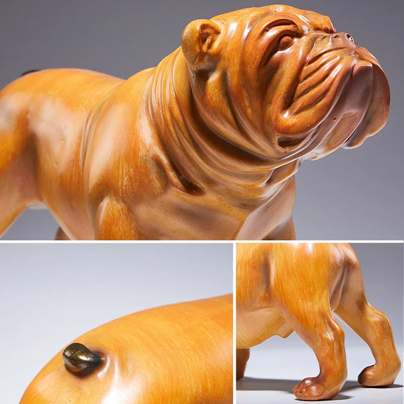 Antique Copper French Bulldog Figurine Elegant Dog Statue for Home, Office, or Living Room Decor and Gifts