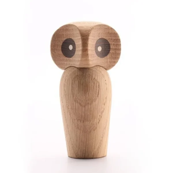 Modern Miniature Figurine Exquisite 1PC Wood Owl Sculpture - A Creative Home Decoration Accessory and Thoughtful Gift - Image 6