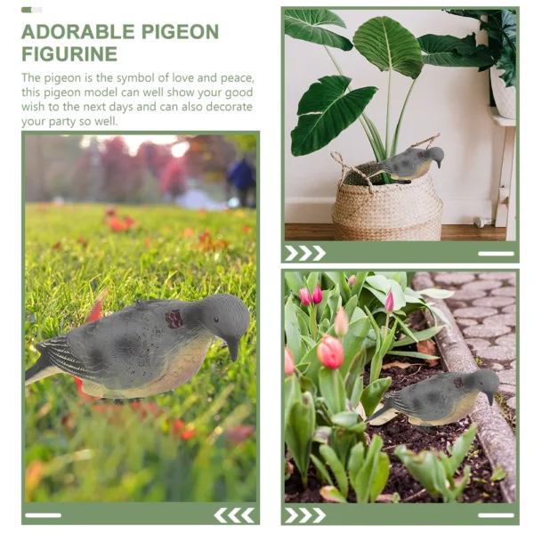 Pair of Outdoor Bird Sculptures Elegant Avian Figurines for Garden Decoration - Image 4