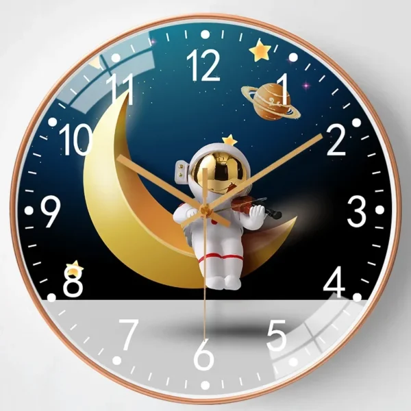 Modern 20cm Wall Clock Stylish Timepiece for Bedroom or Living Room with Silent Battery Operation - Image 2