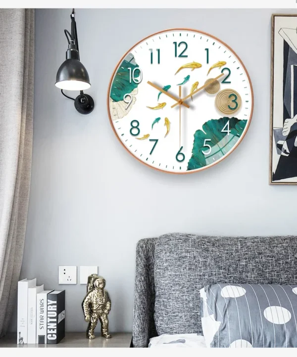 Modern 20cm Wall Clock Stylish Timepiece for Bedroom or Living Room with Silent Battery Operation - Image 5