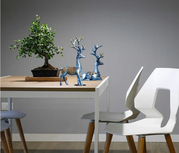 2-Piece Personalized and Creative Deer Ornaments for Auto Interior Decoration and Indoor Tabletop Beautification - Image 3
