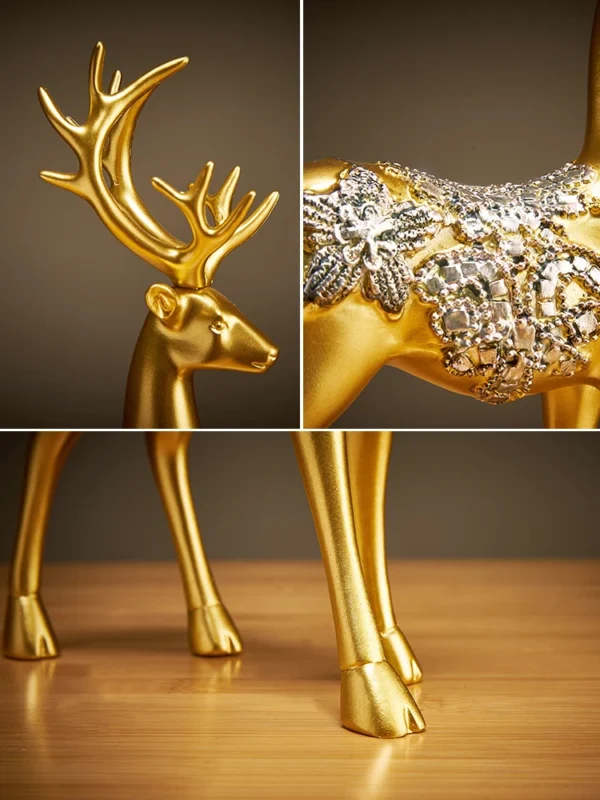 2p Deer Statue Decoration for Porch and Living Room TV Cabinet, Small Furniture, and Housewarming Gift - Image 6