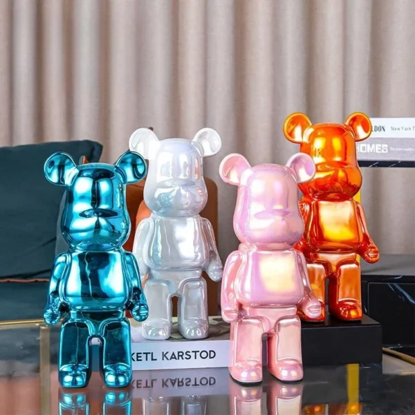 Bear Statue Ceramic Violent Bear Piggy Bank Action Figures Dolls Room Decoration Gift - Image 3