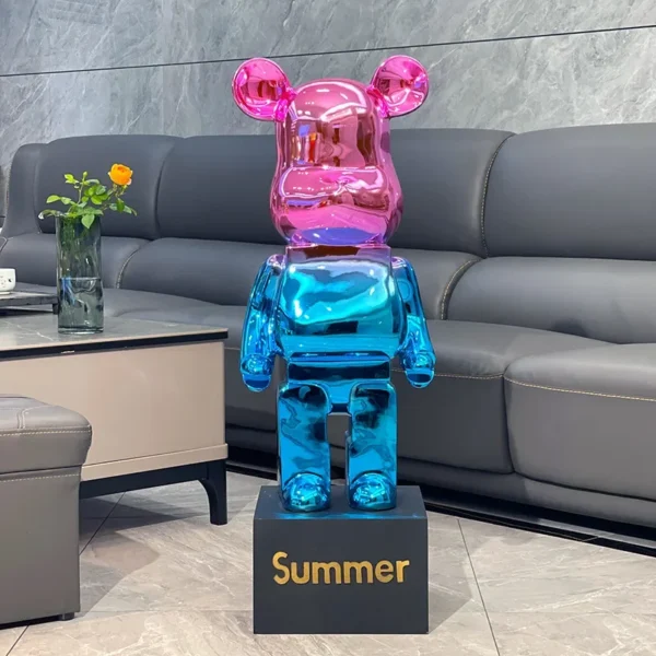 Bear Statue Ceramic Violent Bear Piggy Bank Action Figures Dolls Room Decoration Gift - Image 5