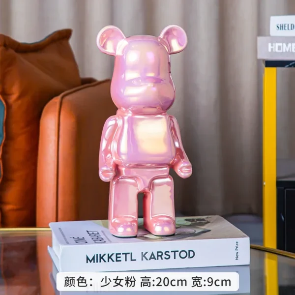 Bear Statue Ceramic Violent Bear Piggy Bank Action Figures Dolls Room Decoration Gift