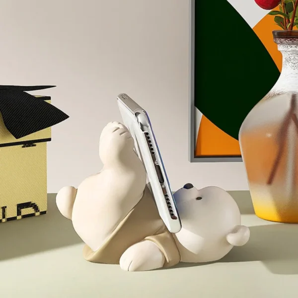 Creative Paper Plane Bear Statue Figures Cute Cartoon Resin Sculptures, Perfect Gift For Friend, Kids' Birthday Present, and Home Decoration Statuettes - Image 4