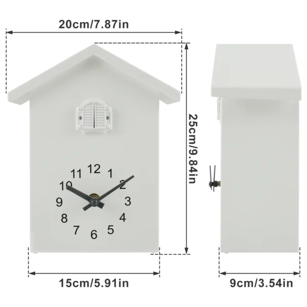 Battery-Powered Cuckoo Wall Clock Pendulum and Delicate Bird Sound for Living Room Decor - Image 6